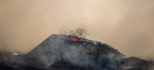 Eruption vue du Piton de Bert
