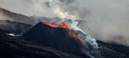 Eruption vue du Piton de Bert