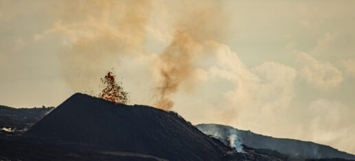 Eruption vue du Piton de Bert